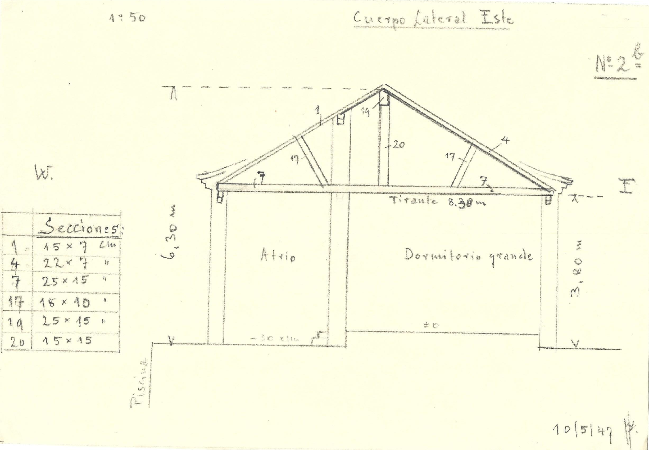 Planos 2a y 2b  —10 de mayo de 1947— Dormitorios